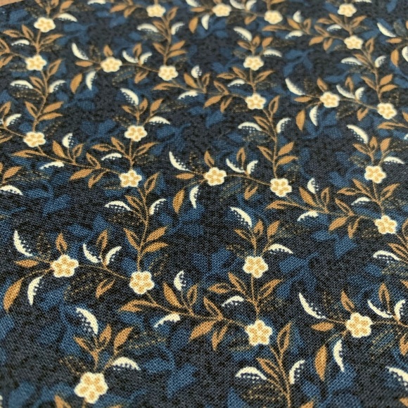 Navy Blue Rustic Style Pocket Square - Picture 3 of 3